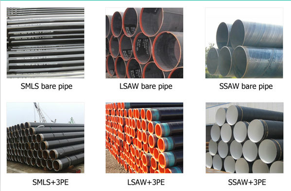 环氧Lackierung 3PE antikorrosive Schraube Stahlrohr在Gasölpipeline